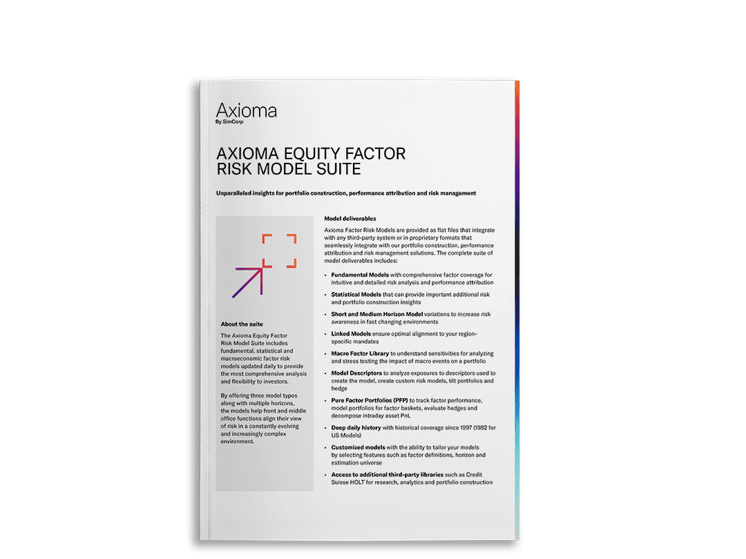 Axioma Equity Factor Risk Model